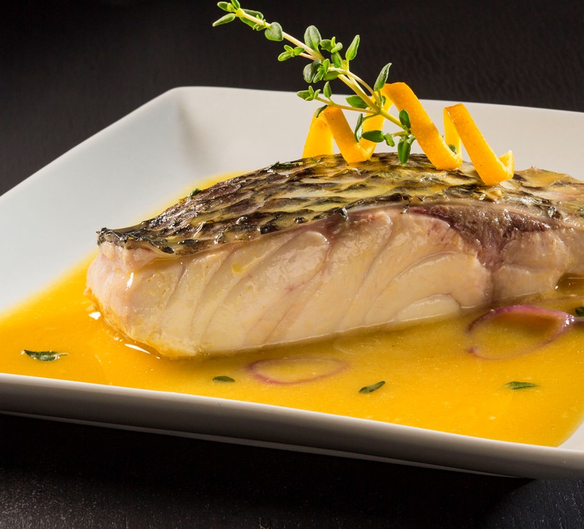 Florida OJ Steamed Sea Bass  Florida Orange Juice